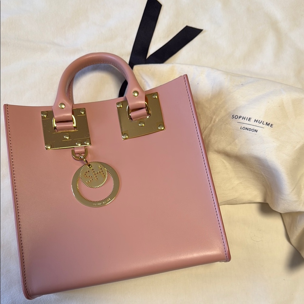 SOLD Sophie Hulme Pink Leather Tote Bag